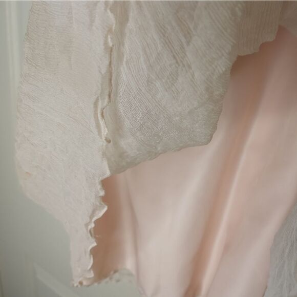 Amsale 12 Dusty Pink Party/Coctail 100% Silk Chiffon Lined Formal Mini Dress - Picture 5 of 10